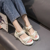 Zingj Celebrity Platform Sandals Female Summer 2023 New Summer Fashion Shoes Casual Sports Women's Shoes Ins Tide- Outfit