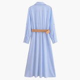 Summer Belt-Lined Commuter Style Dress