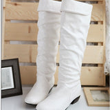 Popular Style Leisure Low-Heeled High-Heeled Boots Round Head Thick-Heeled Knight Boots Large Size Winter Women's