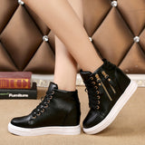 Autumn And Winter New Style Heightened Women's Shoes Korean Version Of Small White Shoes Female Students Single Shoes Leisure Sports Shoes All Kinds Of Short