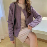 Zingj Autumn And Winter New Cashmere Knitted Cardigan Woman Loose Gentle Wind Outside Wearing Long-Sleeved Knitted Sweater Coat