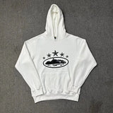 Brand Printed Street Men's And Women's Loose Basic Hooded Sweater Leisure Sweater
