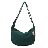 Solid Color Corduroy Shoulder BagOutfit