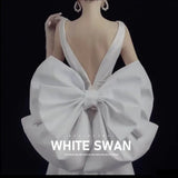 For Wedding Dress With Tie Belt Removable Decor Bow Wedding Dress Fashion Party Gown Satin Big Knots