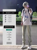 Vintage Jeans Men's 2024 New Loose Straight Tube Ruffian High Street Vibe Trousers Tide Card
