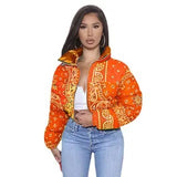 2020 Cashew Flower Women's Fashion Casual Winter New Cotton Clothing Bread Clothing-Outfit