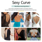 Shapewear Deep V-Neck Body Shaper Backless U Plunge Thong Shapers Waist Trainer Women Clear Strap Padded Push Up
