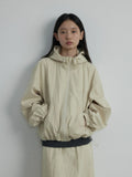 [Daihe] Autumn New Casual Loose Hat Suction Rope Zipper Versatile Version Of The Work Coat Female H7374-Outfit