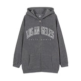 Style Lazy Cardigan Hoodie 2024 Spring And Autumn Oversize Zipper Jacket Couple