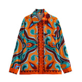 Summer Halter Scarf Blouse Printed Vertical Trousers