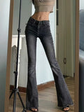Waist Y2k Jeans Women Skinny Sexy Streetwear Chic Fashion Summer Vintage Hotsweet Ladies Ulzzang Simple Flare Denim