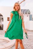 Style Lace-Up Dress For Spring / Summer 2024 Ins Simple Loose Dress For