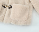 New Spring Buckle Plush Jacket Jacket