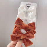 Leopard Print Hairpins Bowknot Hair Clips For Cute Girls Cotton Safty Barrettes Hairgrip Headwear Kids Hair