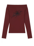 punk off shoulder top with graphic