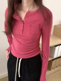 Long-Sleeved T-Shirt A New Slim Design For Women In Autumn Shows A Thin Blouse With A Bottomed Shirt