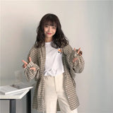 Women Spring Long Sleeve Plaid Loose 2XL Students All-match Street Wear Korean Style Leisure Blouses Womens Tops Chic