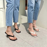 Women's 2025 Summer New Square Head Net Red Sexy Fine Heeled Rice White High