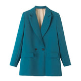 And Summer 2024 New Simple Loose Double-Breasted Suit Jacket New Suit For Women In Spring And
