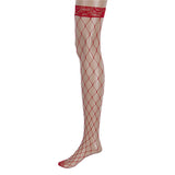 Hot Sales Women Lace Long Stockings Mesh Sheer Fishnet Black Stockings Hollow Out Stretch See Through Stockings