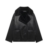 Women's 2025 Autumn And Winter New Street Fashion Fur Integrated Double-Sided