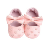 Boy Girl Breathable Bow Design Anti-Slip Shoes Casual Sneakers Toddler Soft Soled First