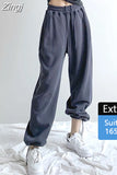 Women's Tracksuit Pants Elastic Waist Wide Leg Oversized Loose White Sweatpants Women Gray Baggy Joggers Autumn Long