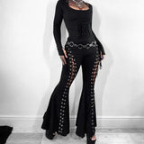Spring 2024 New Dark Street Trendy Corns With Bell-Bottoms-No Ribbon