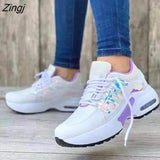 Women's Large Size Tennis Casual Shoes Increase Fashion Thick-soled Sneakers Light Vulcanized Socks Air Cushion Breathable