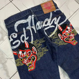 Year's Hot Gothic Y2K Men's Jeans Hip-Hop Loose Punk Style Harajuku