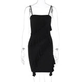 Zingj Women's Wear 2024 Summer Autumn New Women's Wear Sexy Flounce Splicing With Breast