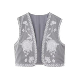 Summer Women's Wear Urban Leisure Vest Embroidered Cardigan