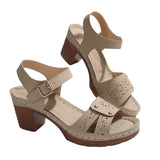 Retro Casual Roman Style Round-Headed Women's Shoes New Hollow Breathable Flat Buckle