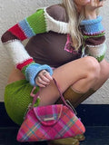 Striped Long Sleeve Bolero Knit Top- Outfit