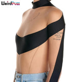 Puss 2021 Sexy Mesh Patchwork Bodysuits Women Long Sleeve Skinny Stretchy Club Fashion Bodycon See Through Summer Wild
