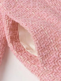 Tweed Buttoned Cropped Coat- Outfit