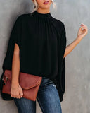 Round Neck Loose Batwing Sleeve