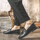 Zingj Shoes Male British Tassel One Foot Pedal Lazy Man Shoes Korean Version Joker Small Leather Shoes Male Ins New