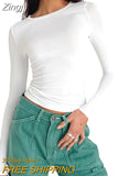 Women's Basic Long Sleeve Crop Top Solid Color Crew Neck Cozy Stretchy Slim Fitted Cropped T Shirts Pullover