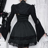 Autumn's New Fashionable Short-Sleeved Blouse Is Elegant And Slim, Tied With Horn Cuff