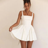 Backless Large Bow Mini Dress-Outfit