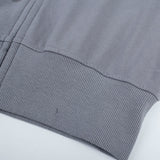 Zip Up jacket Cropped gray Hoodies Women Harajuku Pockets Basic Autumn Jacket Solid Y2K Short Hooded grunge