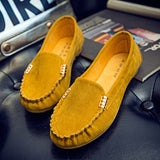 Zingj Version Of Women 2023 Spring And Autumn Shallow Mouth Bean Shoes Flat Heel Single Shoes Women A Foot Pedal Women's Shoes Lazy Shoes Large Size Shoes- Outfit