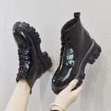 Autumn And Winter New British Wind Martin Boots Female Students Korean Version Of The Short Boots Wearing Thick Skin