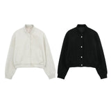 New Soft Solid Color Loose Pilot Jacket
