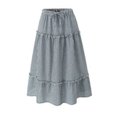Spring New French Plaid Lace Hanging Half-Length Skirt Suit With Chest Cushion
