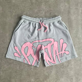 Aesthetic High Street Hip-Hop Printed Letter Short-Sleeved T-Shirt Shorts Men's Summer Tide Brand Leisure Sports