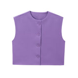 New Series Breasted Round-Neck Vest