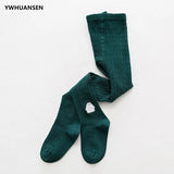 Spring Autumn Knitted Children Pantyhose Cotton Double Needle Tights for Girls Cute Animal Baby Girl Winter
