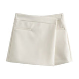 Women's Clothing INS Burst Asymmetrical Solid-Color Fashion Skirts